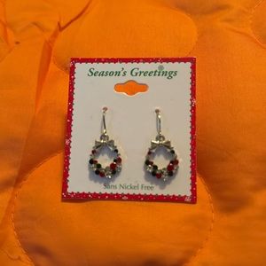 Christmas Wreath Earrings